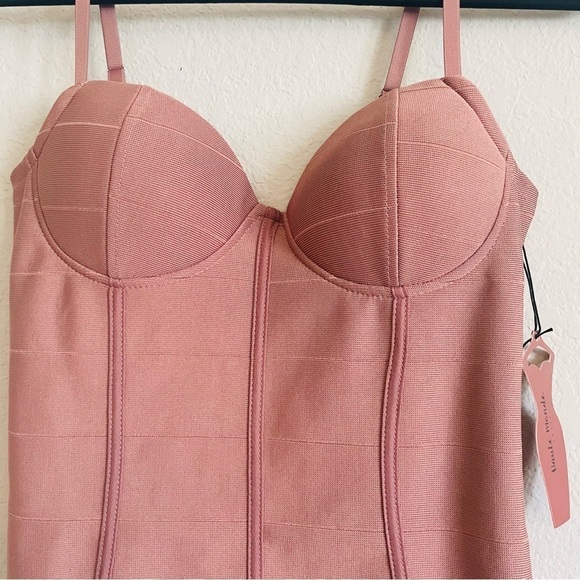 New Haute Monde body con bandage mini dress size Medium strappy sexy night out - Picture 2 of 12